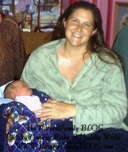 Jenny with Ben a few days after he was born in 2002!