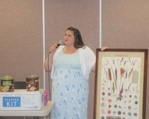 Jenny Hatch lecturing on whole foods in Boulder Colorado summer of 2012