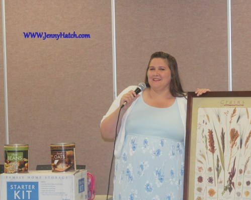 Jenny Hatch giving a lecture on Food Storage 2012