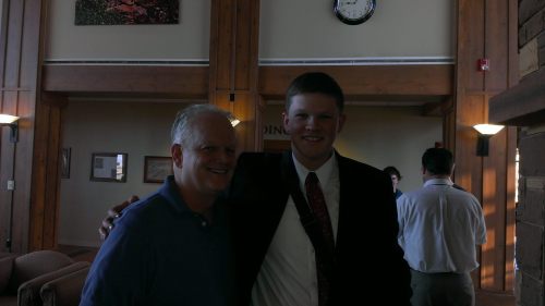 Paul and Andrew at the airport