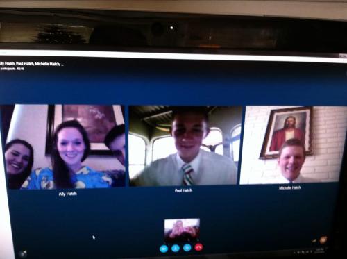 Skyping on Christmas