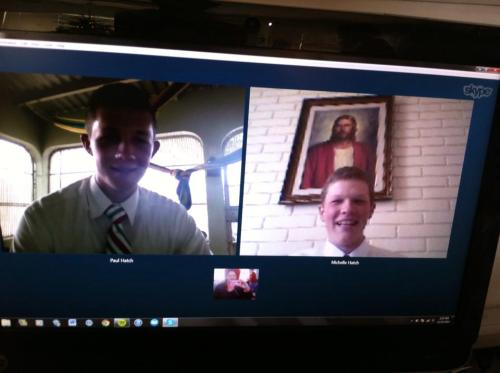 Talking to my boys on Christmas Day!