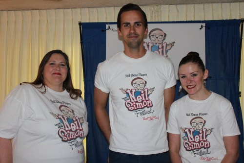 Jenny, Alex, and Samae in our Neil Simon Players T Shirts